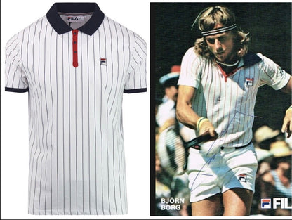 Fila Bjorn Borg BB1 Polo Tennis Shirt - 100% Cotton - Off White - Wimbledon