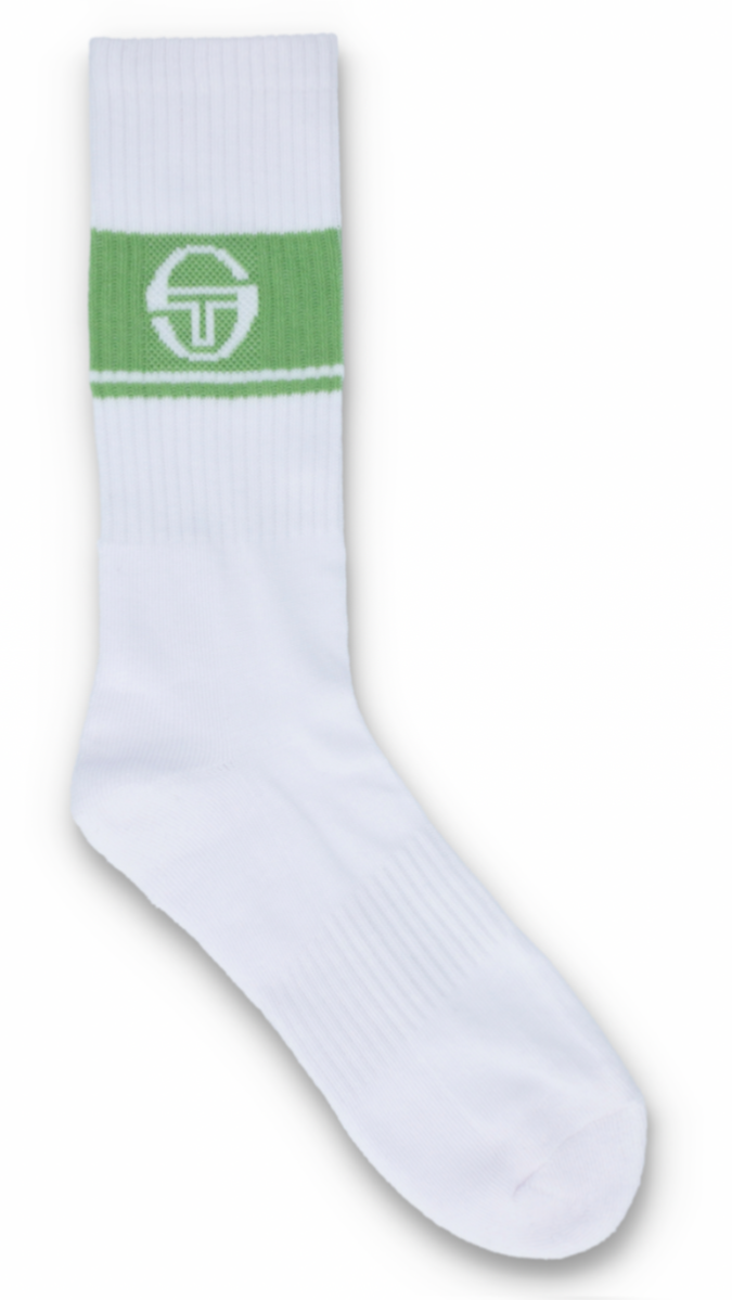 Sergio Tacchini/John McEnroe-3 x Pairs of Tennis Socks-White with Pastel Colours