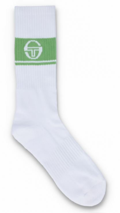 Sergio Tacchini/John McEnroe-3 x Pairs of Tennis Socks-White with Pastel Colours