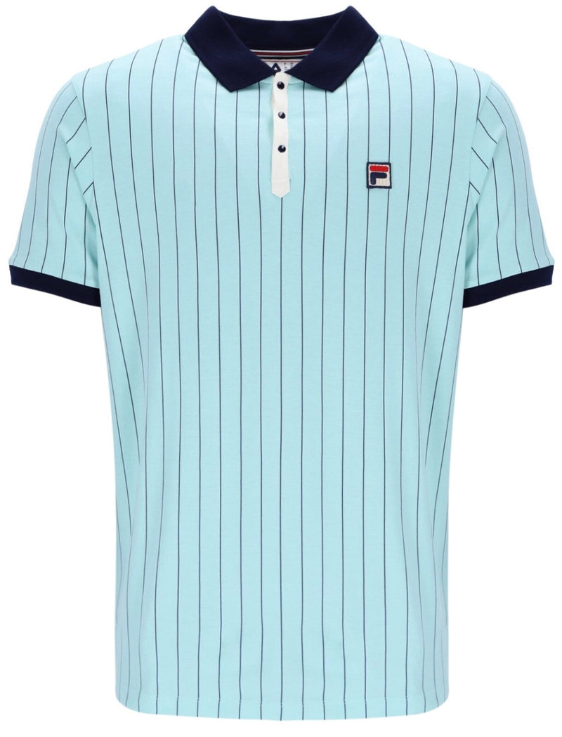 Fila Bjorn Borg BB1 Polo   Iconic Tennis Shirt Turquoise/Blue   Man City Colours0