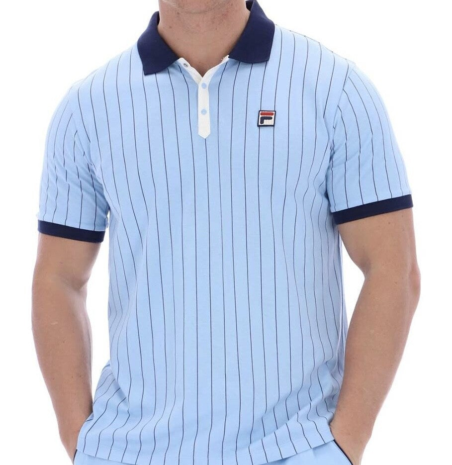 Fila Bjorn Borg BB1 Polo   Iconic Tennis Shirt   Sky Blue   Man City Colours…0