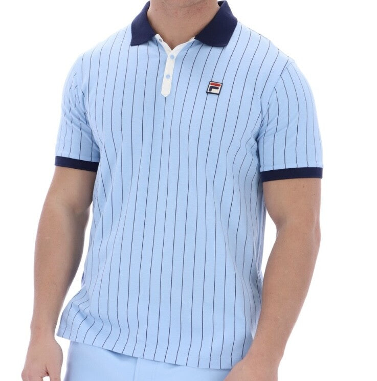 Fila Bjorn Borg BB1 Polo   Iconic Tennis Shirt   Sky Blue   Man City Colours11