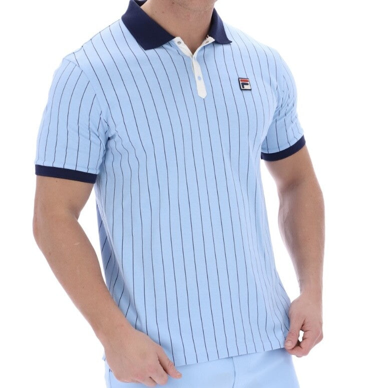 Fila Bjorn Borg BB1 Polo   Iconic Tennis Shirt   Sky Blue   Man City Colours10
